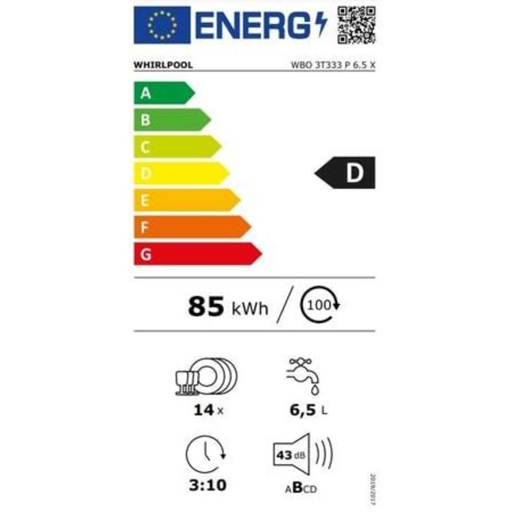 WBO3T333P6.5X umývačka riadu v WHIRLPOOL