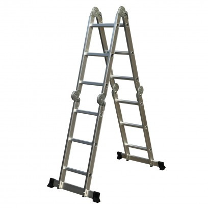 DEMA Multifunkčný hliníkový kĺbový rebrík 4x3 priečky