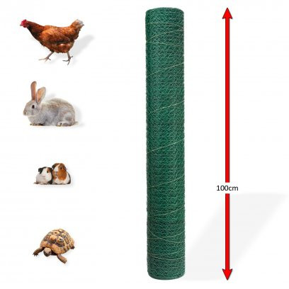 DEMA Králičie šesťhranné pletivo poplastované 25 mm, 1x25 m, drôt 0,8 mm, zelené