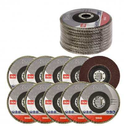 DEMA Lamelový vejárový brúsny kotúč 125 mm K100, 10 ks