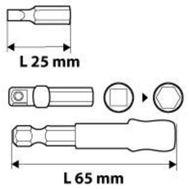 NEO TOOLS 06-10, Sada bitov + skrutk, 25 mm, 32 ks