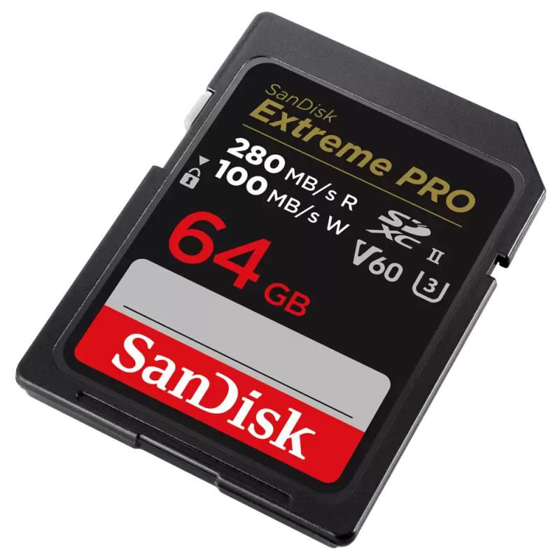 SanDisk Extreme PRO SD karta, 64 GB, V60, C10