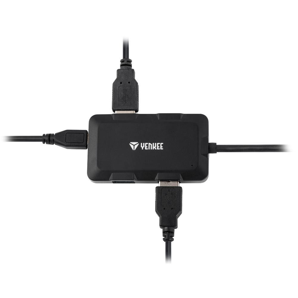 YHB 4341BK Hub 4x USB 3.0 čierny YENKEE