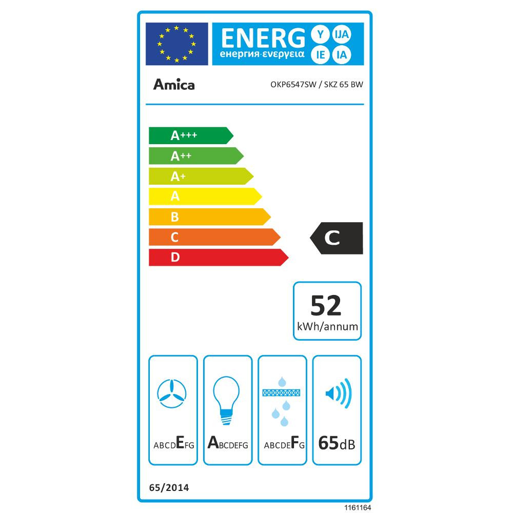 SKZ65BW odsávač pár komín. AMICA