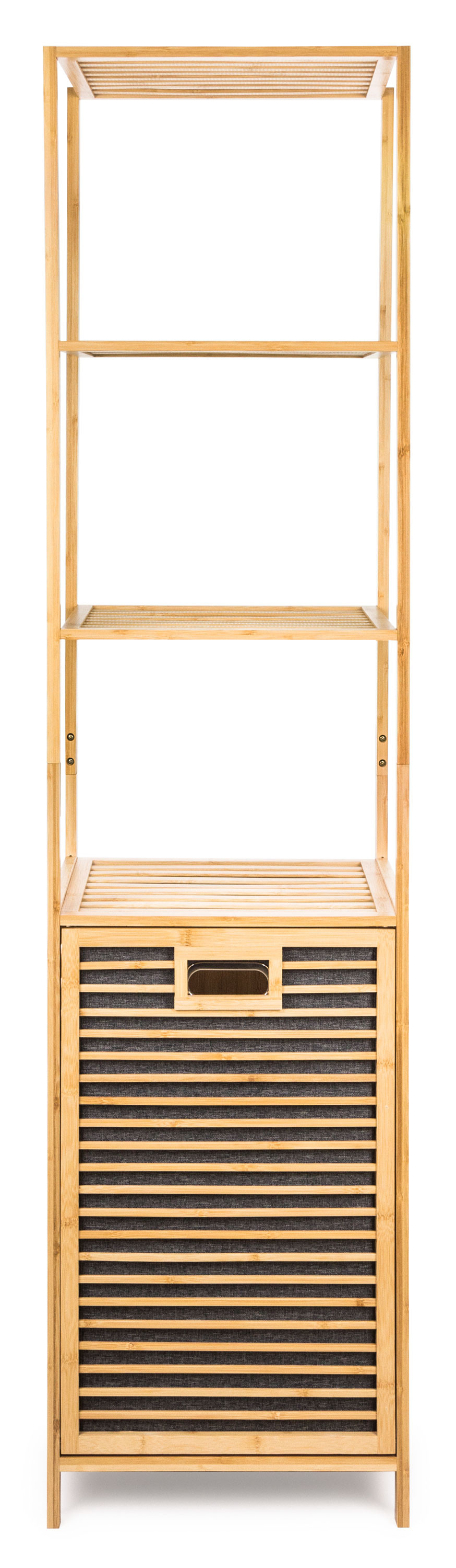 Kôš na bielizeň G21 30 l s policami bambusový