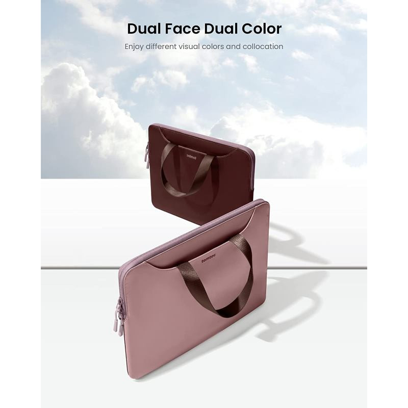 TOMTOC DUAL Sleeve for MacBook 13,5&quot;, rasp/pink