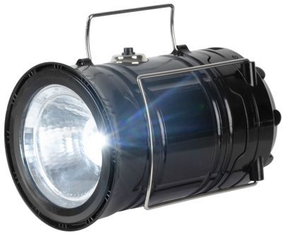 Lampa Strend Pro Camping CL102, LED, 80 lm, 1200 mAh, efekt plameňa, kempingové svietidlo, solárne nabíjanie, USB výstup