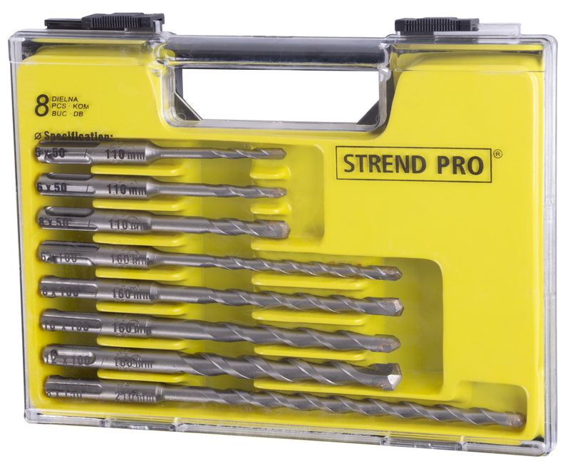 Sada vrtákov Strend Pro SD051, 8 dielna, 5-10 mm, SDS+