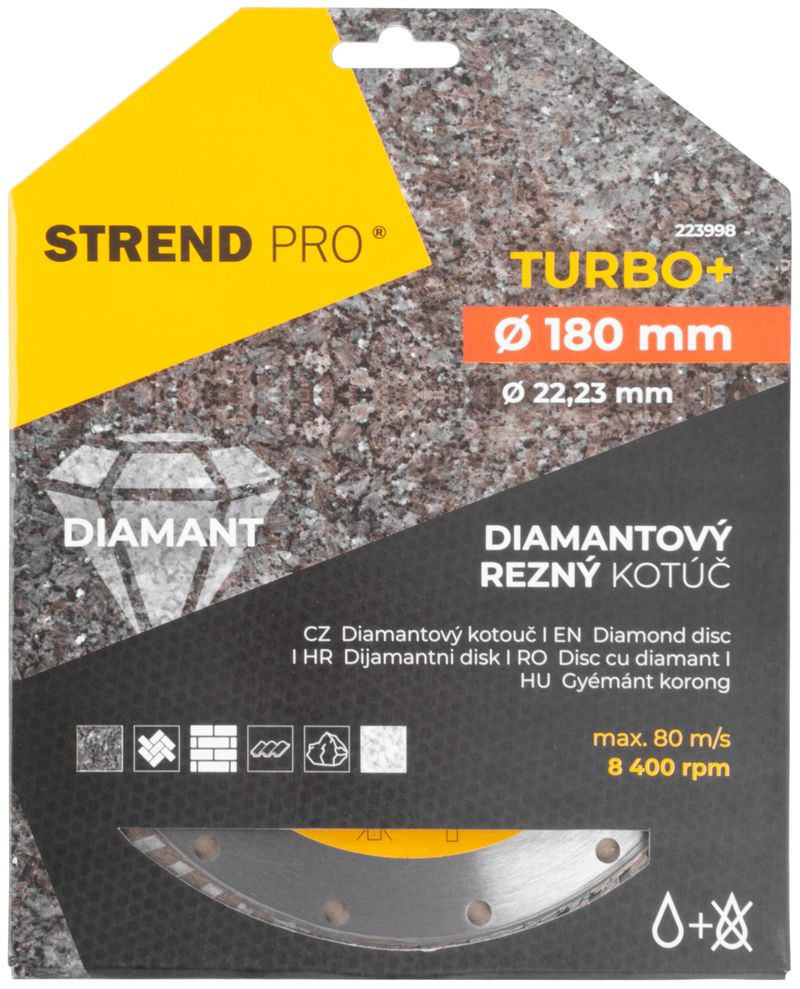 Kotúč Strend Pro 521C, 180 mm, diamantový, Turbo +