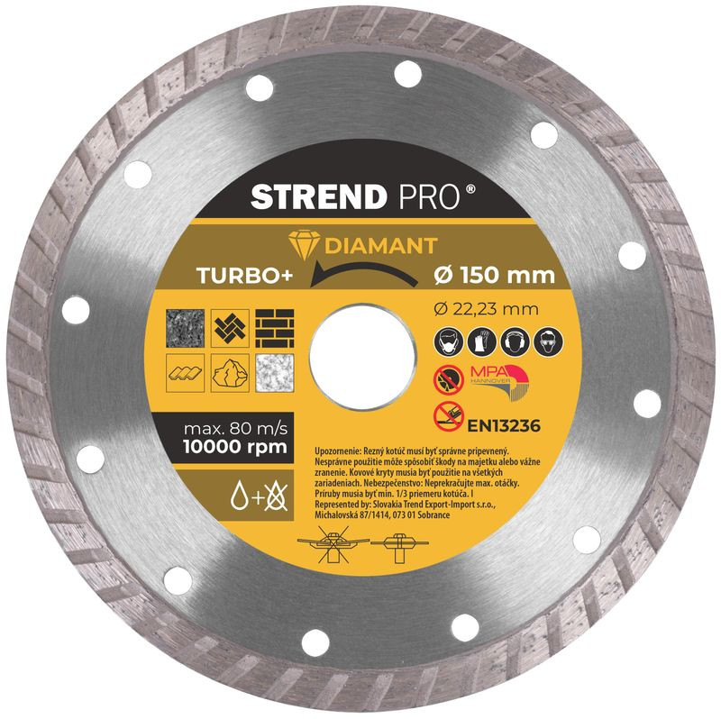 Kotúč Strend Pro 521C, 150 mm, diamantový, Turbo +