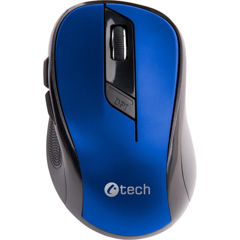 C-TECH WLM-02 čier/modrá bezdrôtová myš
