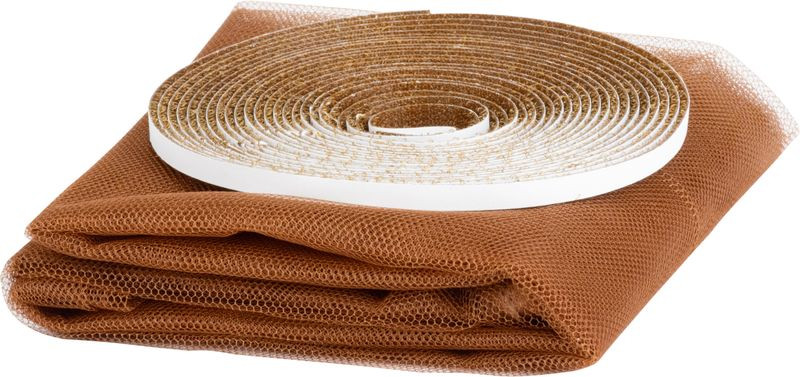Sieť FlyScreen3 150x090 cm, proti hmyzu a komárom, na okno, hnedá PE