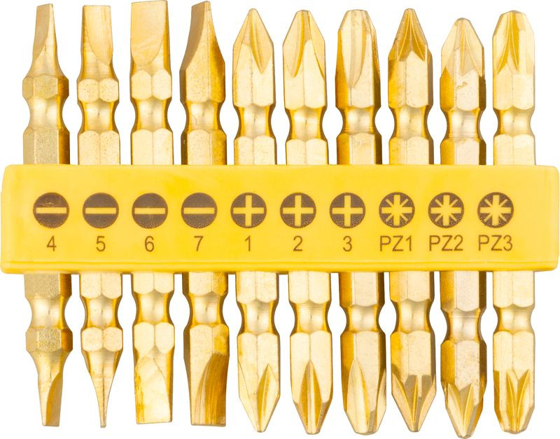 Sada bitov Strend Pro YF40020, 10 dielna, L-65 mm, CrV, GoldenFish