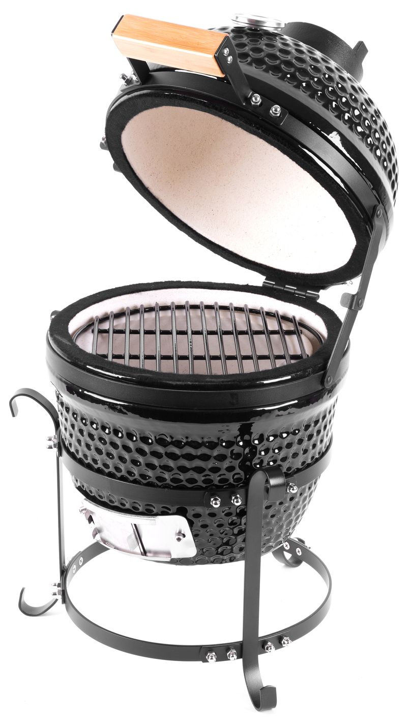 Gril Strend Pro Kamado Egg 13&quot;, priemer 27 cm, gril. výška 34,5 cm, čierny, 35x40,5x55 cm