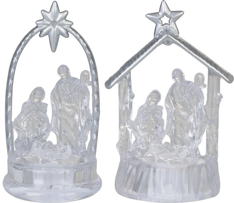 Dekorácia MagicHome Vianoce, Betlehem, meniaci farby, LED, akryl, Sellbox 12 ks