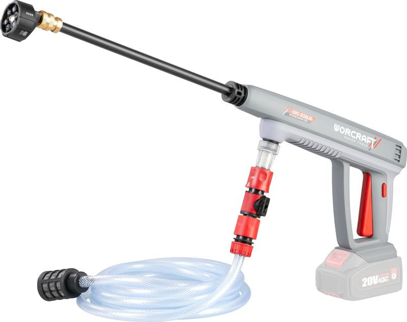 Pištoľ Worcraft CPC-S20LiD, ShareSYS, vysokotlakový čistič, STRONG PRESSURE, bez aku
