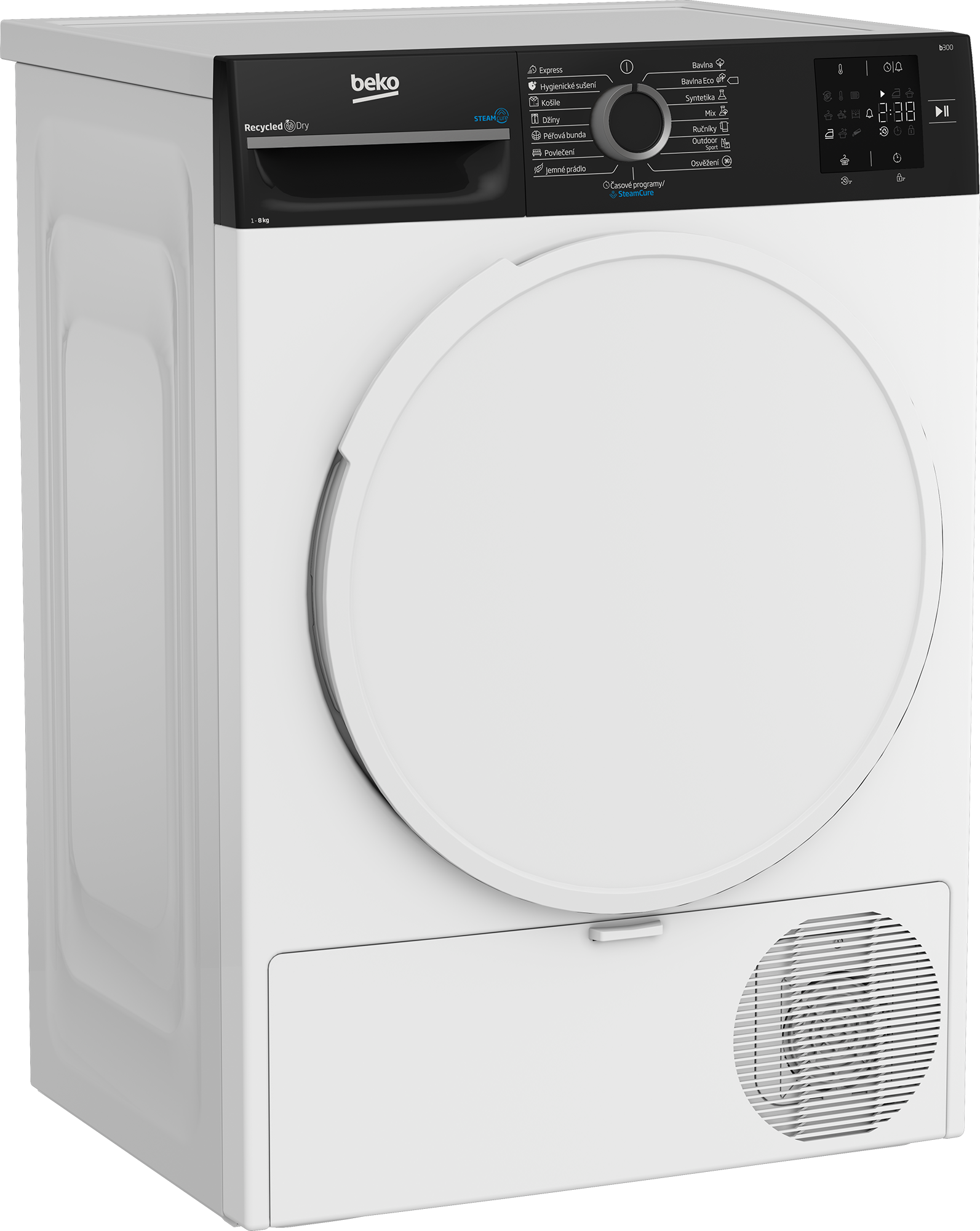 BM3TS3823WBW: Sušička (s tepelným čerpadlom, 8 kg)