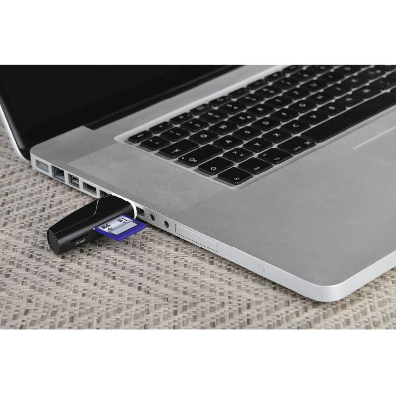 HAMA USB-A, Čítačka kariet microSD/SD, čierna