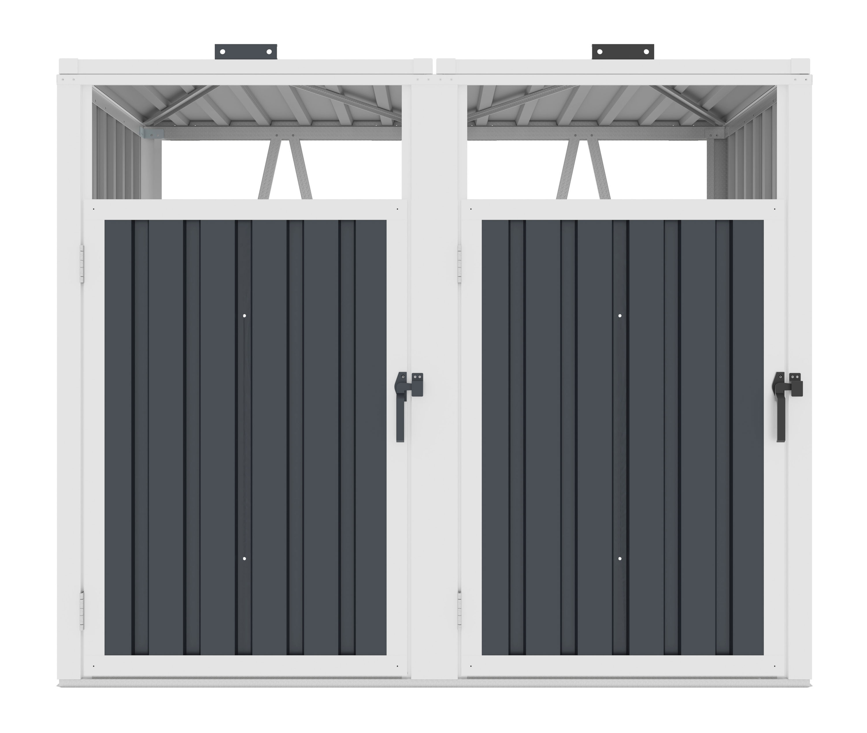 Prístrešok na popolnice G21 146x121x82 cm, antracitový plechový