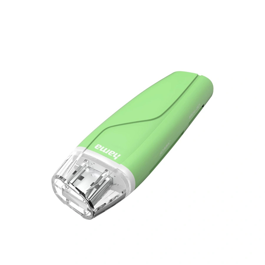 HAMA USB-A, Čítačka kariet microSD/SD, zelená