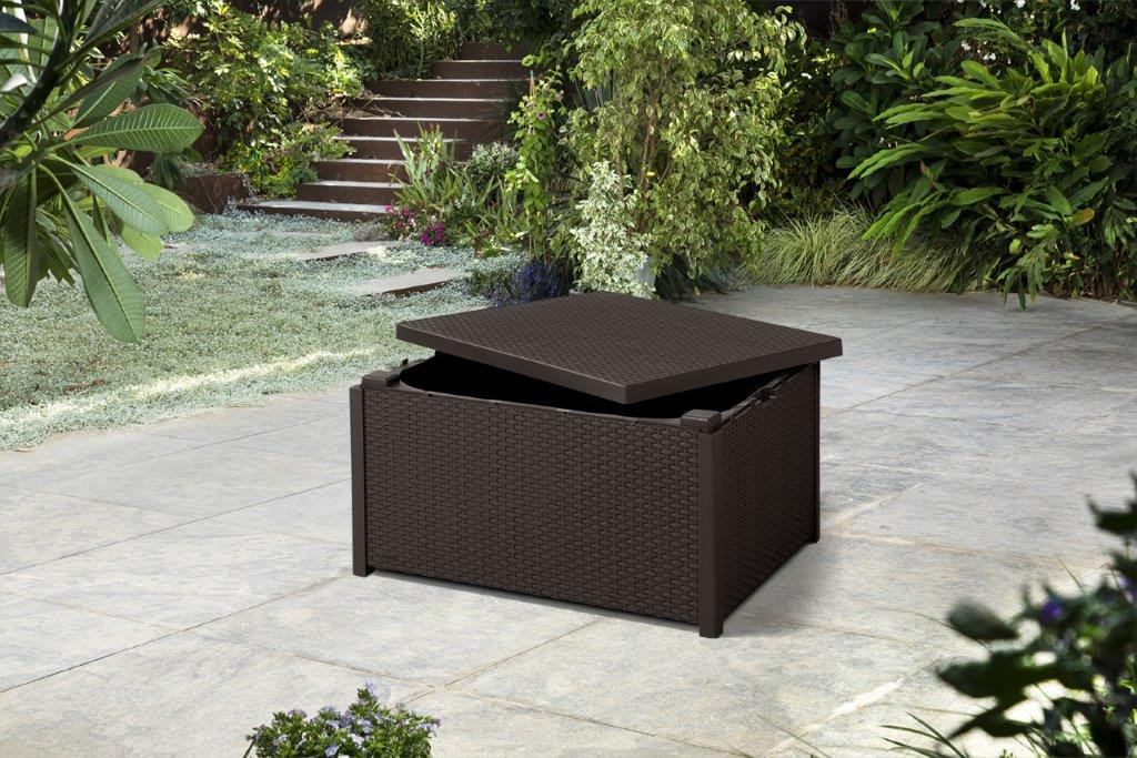Záhradný stôl Keter Arica úložný hnedý
